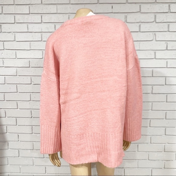 Topshop Pink Supersoft Deep Hem Crewneck Sweater - Picture 7 of 12